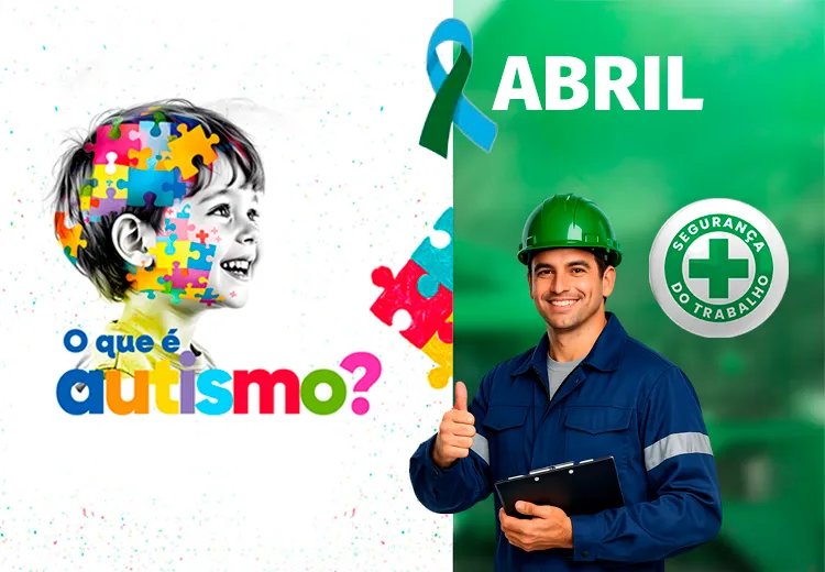 Banner dividido: à esquerda, perfil de uma criança com peças de quebra-cabeça e o texto 